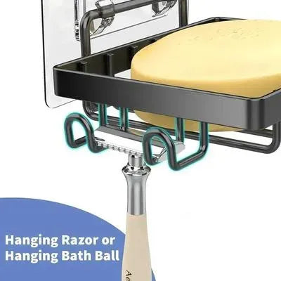 Corner Bathroom Shelf Organizer Black Metal Storage